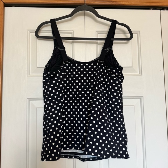 Lands’ End Polka Dot Tankini Top - Picture 2 of 6